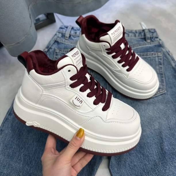 XAY909大棉绒里冬季休闲软底小白鞋时尚百搭新年圣诞节元旦节日