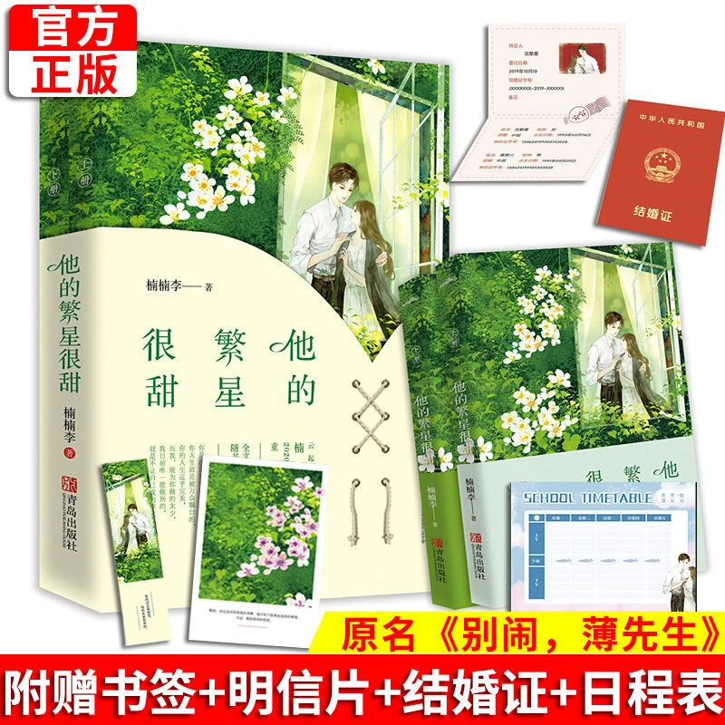 悦读纪他的繁星很甜全二册楠楠李经典力作赠番外 青春言情小说书