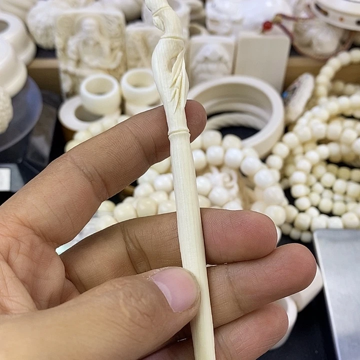 桃***水猛犸象牙手串/手链/手镯竹节