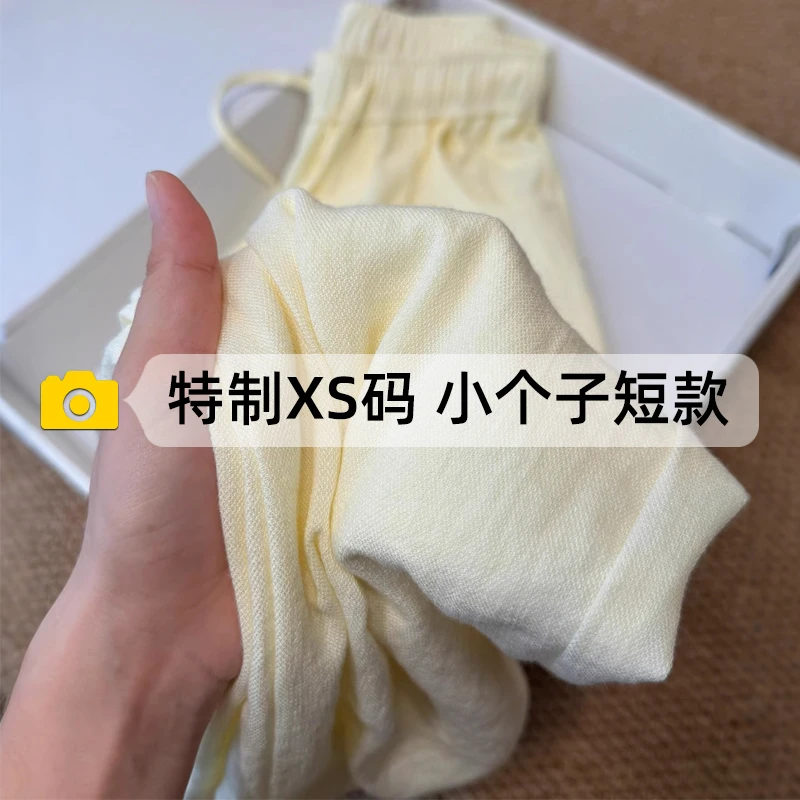 150小个子棉麻冰丝阔腿裤女夏薄款高腰垂感亚麻慵懒松弛感山本裤