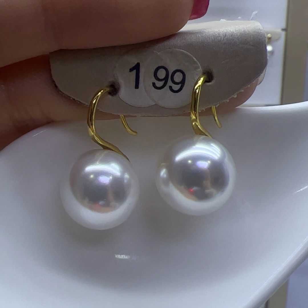 淡水珍珠耳饰18K金镶嵌