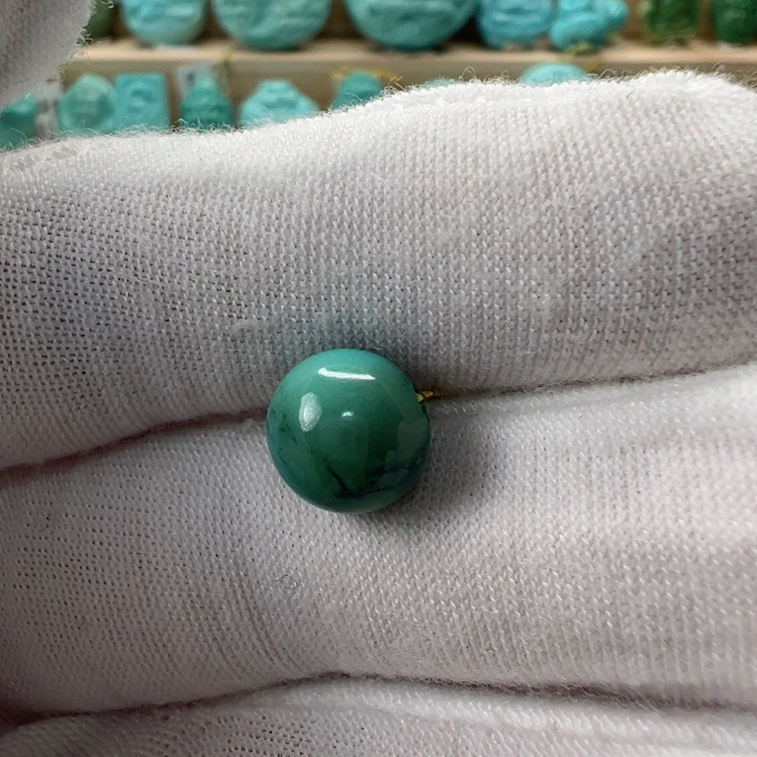 未镶嵌绿松石圆珠8.7mm