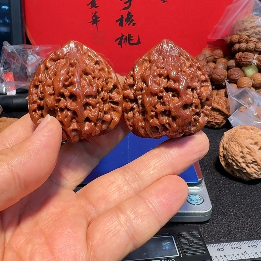 把件文玩核桃47麒麟纹官帽