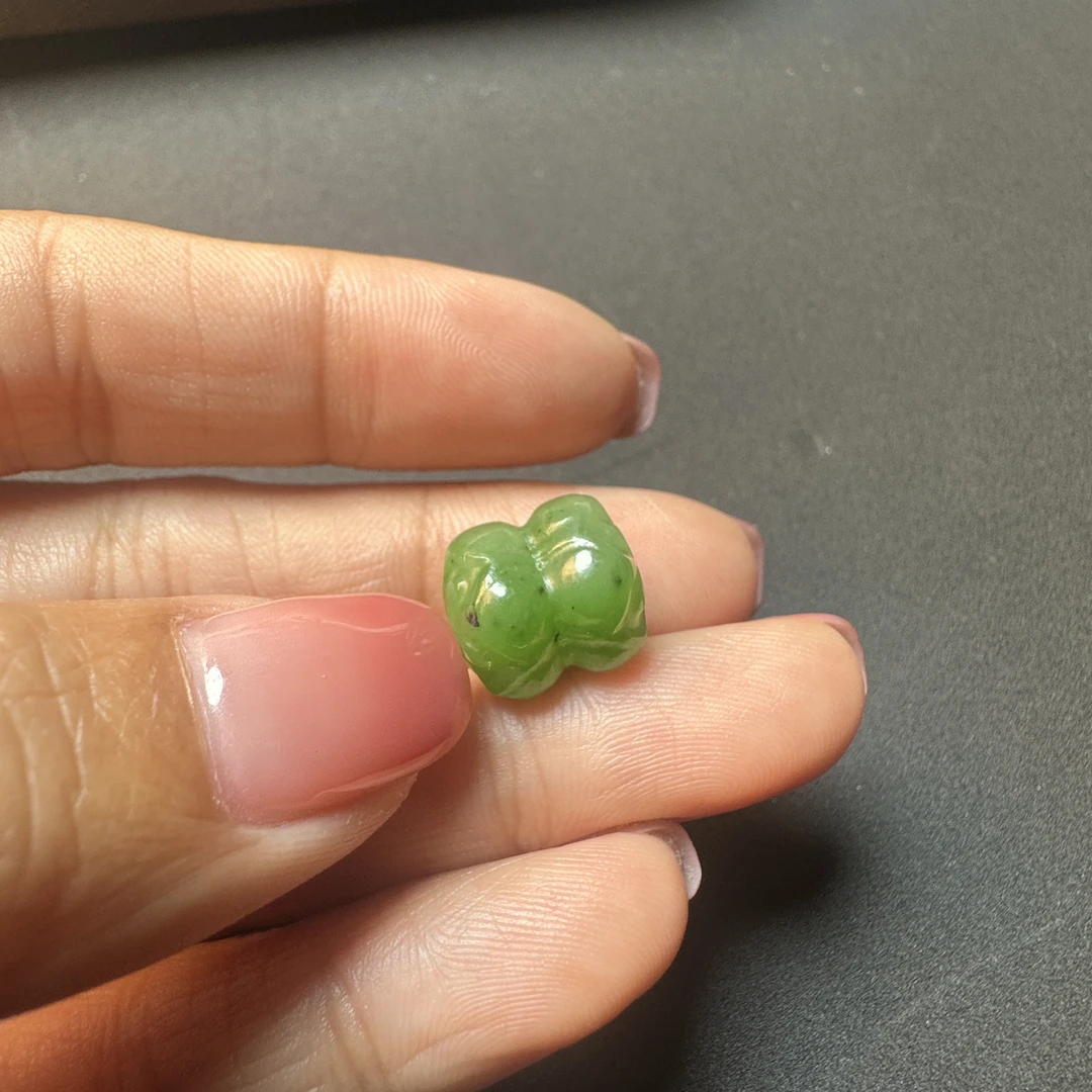 和田玉碧玉并蒂莲