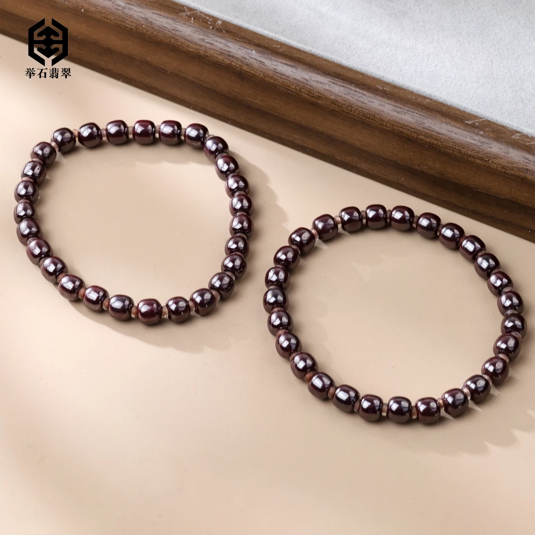 含辰砂工艺品【举石臻品】TH0221-405-147朱砂手串(一件/多样性发）L