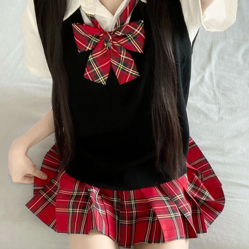 【小辣椒】格裙jk制服裙女生校供学院风短裙