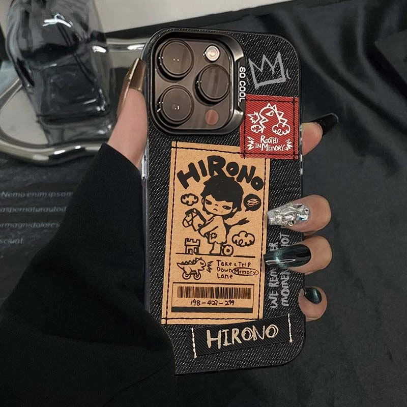 撞色元气标签男孩适用苹果16手机壳iphone15华为小米vivo防14/13