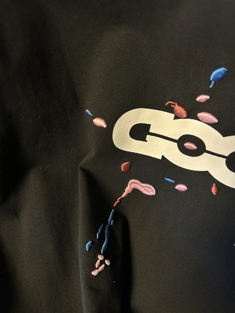 GOODBRAND【老白汪苏泷同款】彩色泼墨刺绣宽松短袖T恤男女情侣上衣