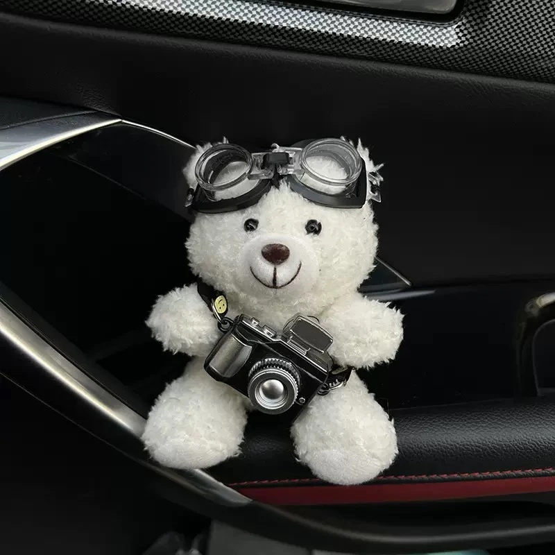白色小熊相机挂件