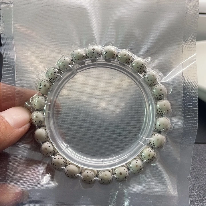星月菩提手串原白单圈手串9×8