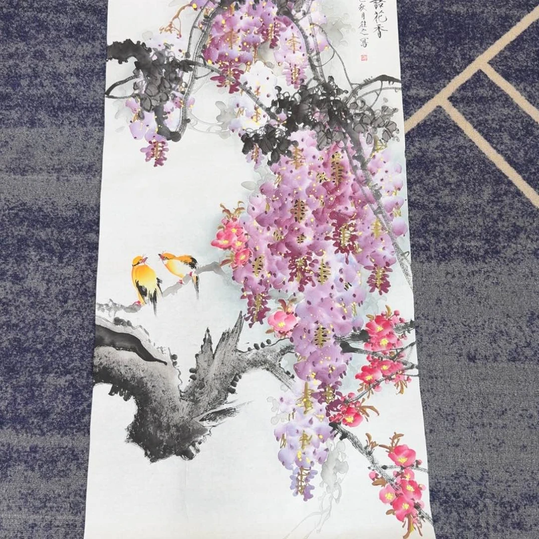 国画国画作品山水花鸟