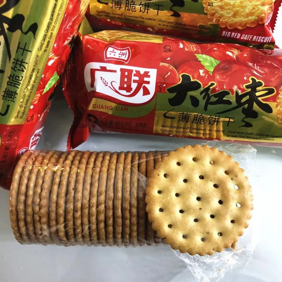 湖北特产老式大红枣味薄脆饼干早餐零食批发袋装饼干老式饼干