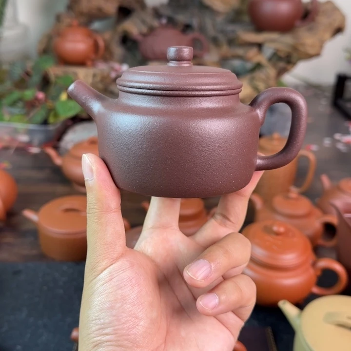 紫砂茶壶顺*紫砂壶 德钟 无添加紫泥