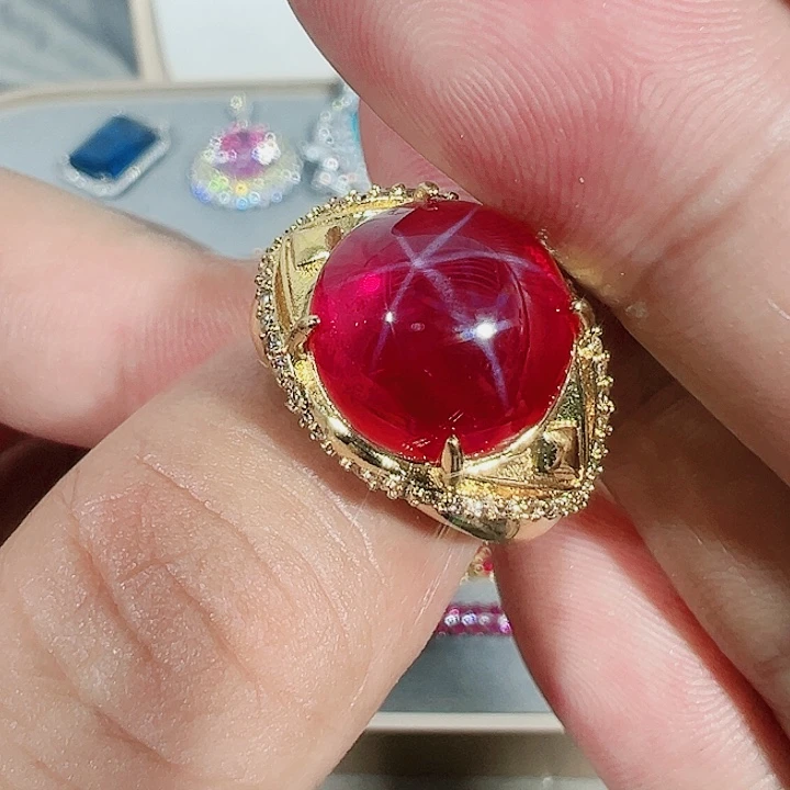 无钨金红色蓝色白色满钻镶嵌大宝贝