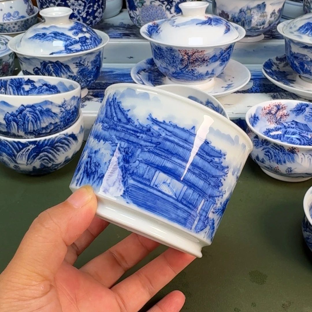 景德镇纯手绘茶具圆圆214