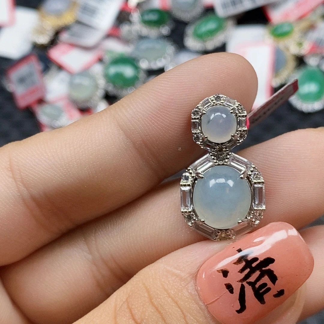 翡翠银S925镶嵌戒指