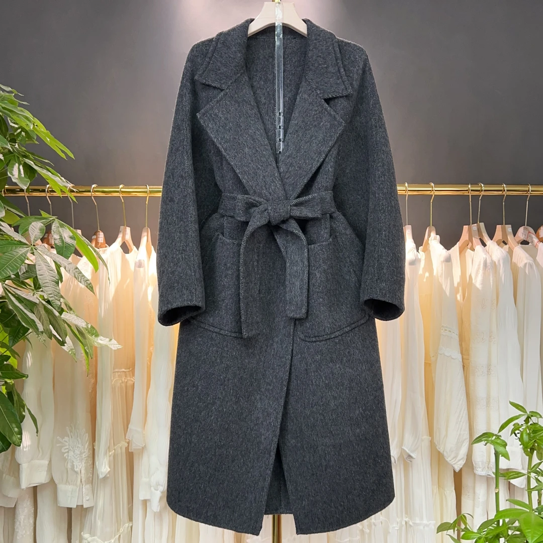 【A9328】毛呢大衣外套女2025秋冬新款时尚简约百搭毛呢外套