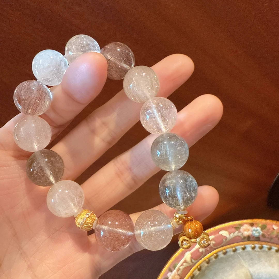 Q115兔毛水晶未镶嵌手串303