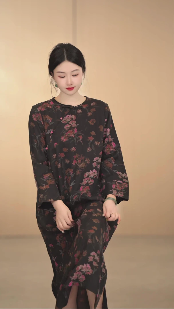 「秋香」现代汉服夏季印花中式气质长袖宽松中国风百搭春夏日常外披
