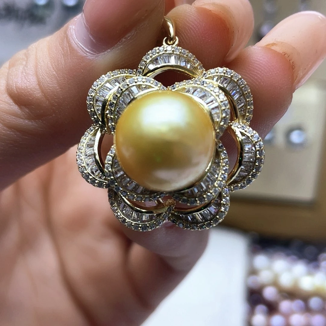 海水珍珠颈饰银S925镶嵌