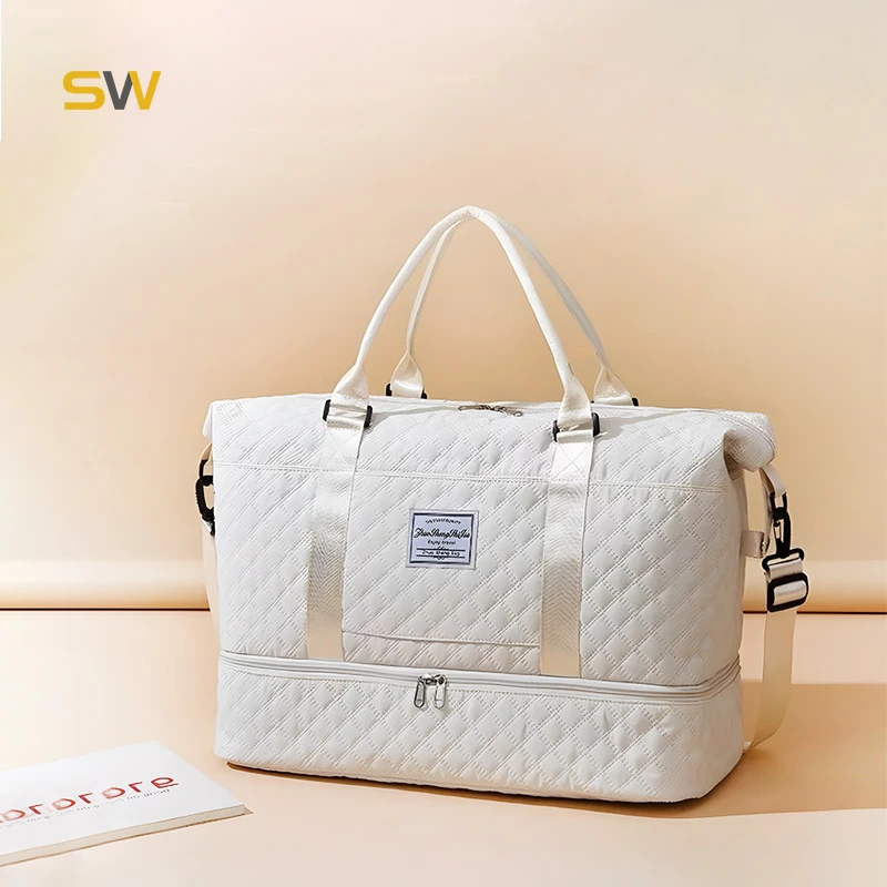 私玮【菱格牛津布短途旅行包】休闲简约商务防水便携单肩旅行袋