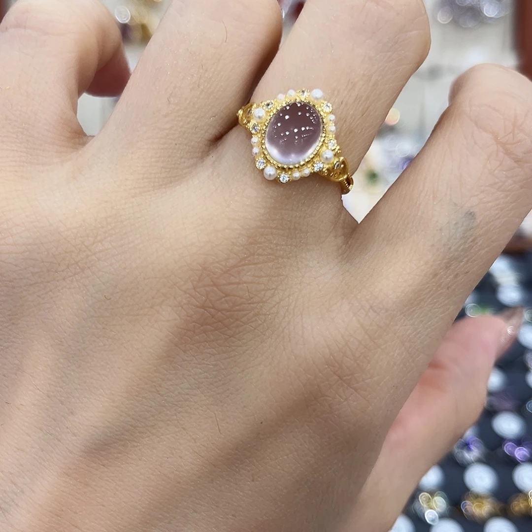 戒指紫晶银S925镶嵌