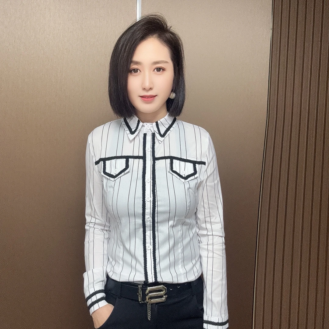新款洋气显瘦长袖百搭衬衣