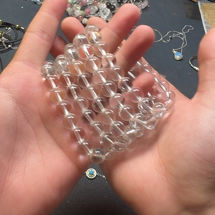 足银木质天然白水手串