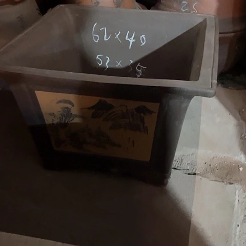 紫砂花盆高方盆一个