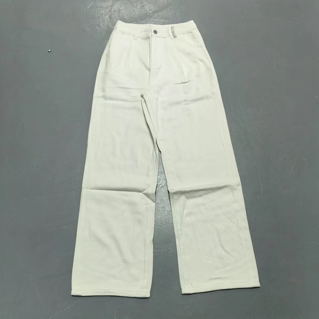 【南油玲姐】白色直筒牛仔裤99001