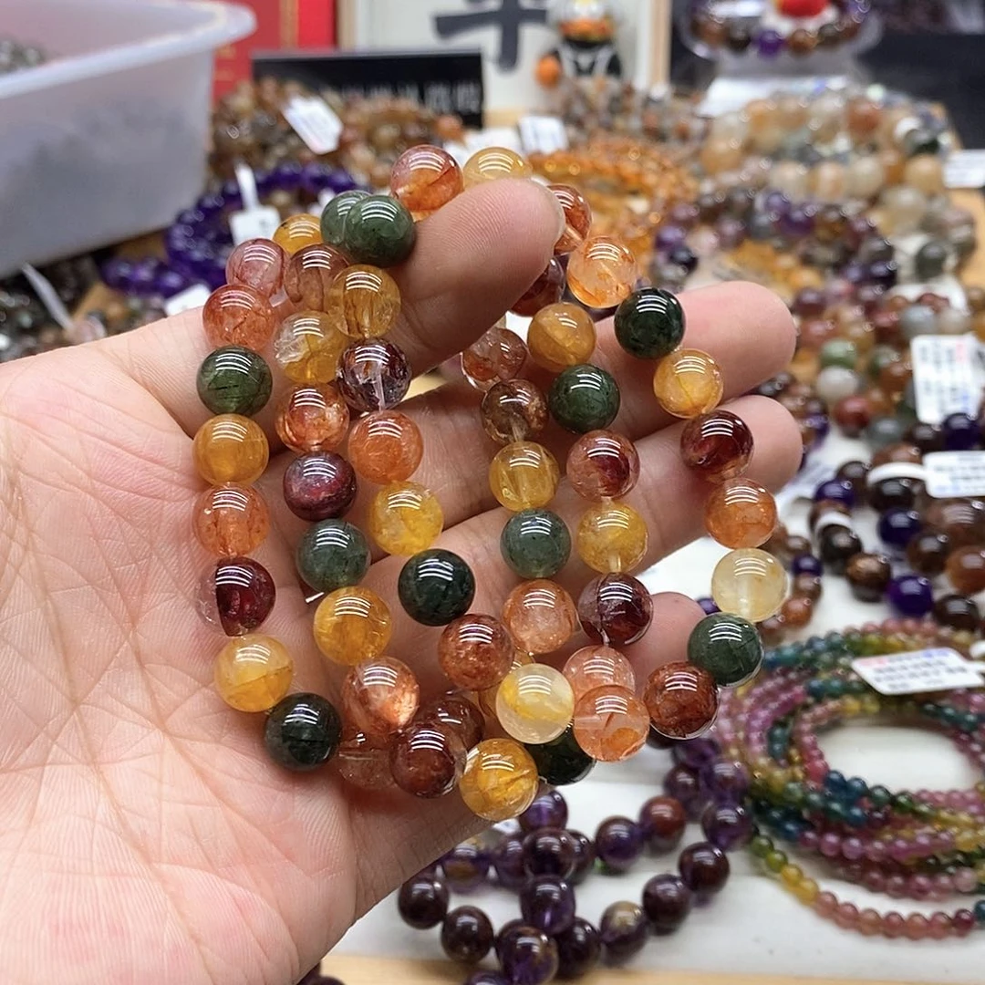 水晶手串未镶嵌多样性发货发一条