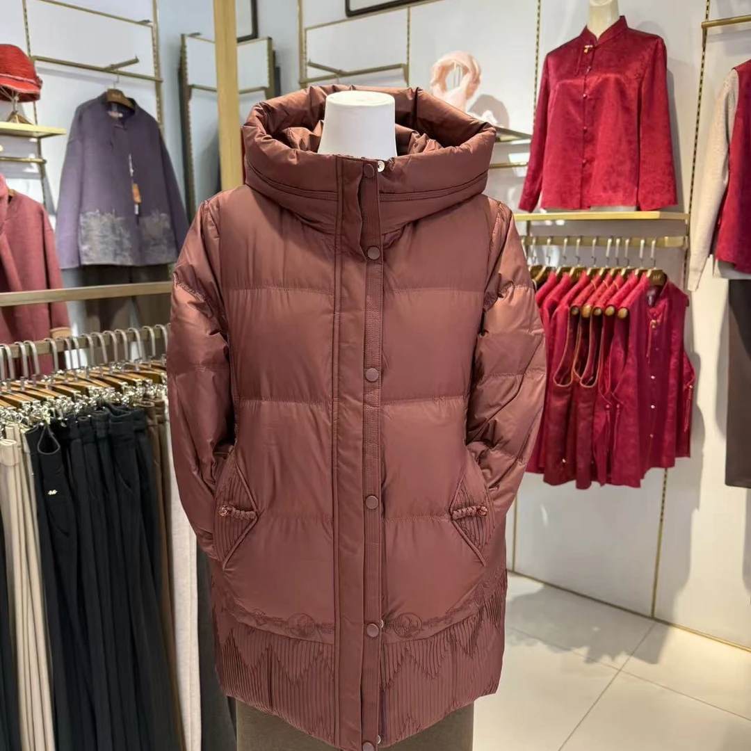 老美华冬季女士加厚带帽羽绒服434216027