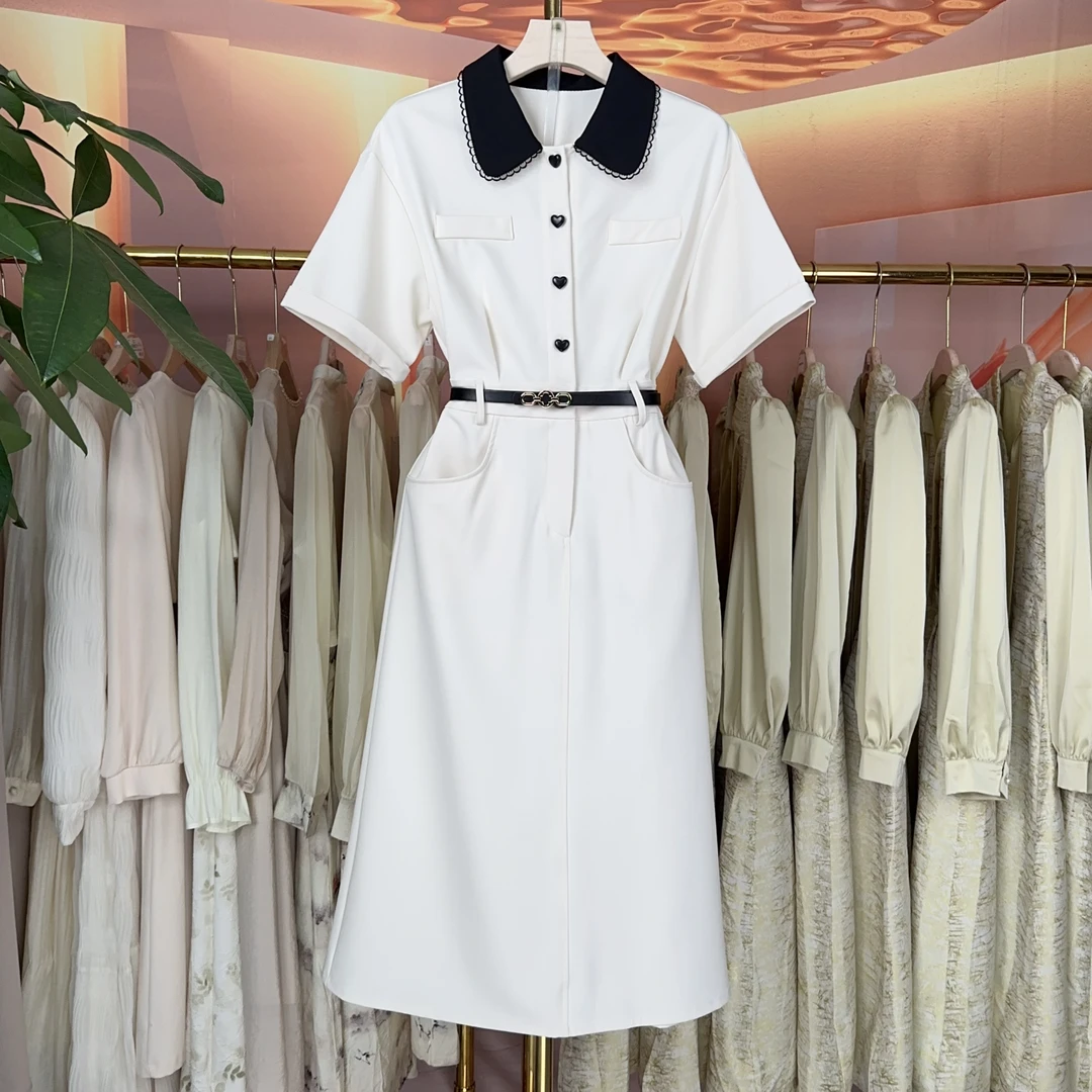 【RG1520】2025年新款气质百搭减龄显瘦复古小香风长款女装连衣裙