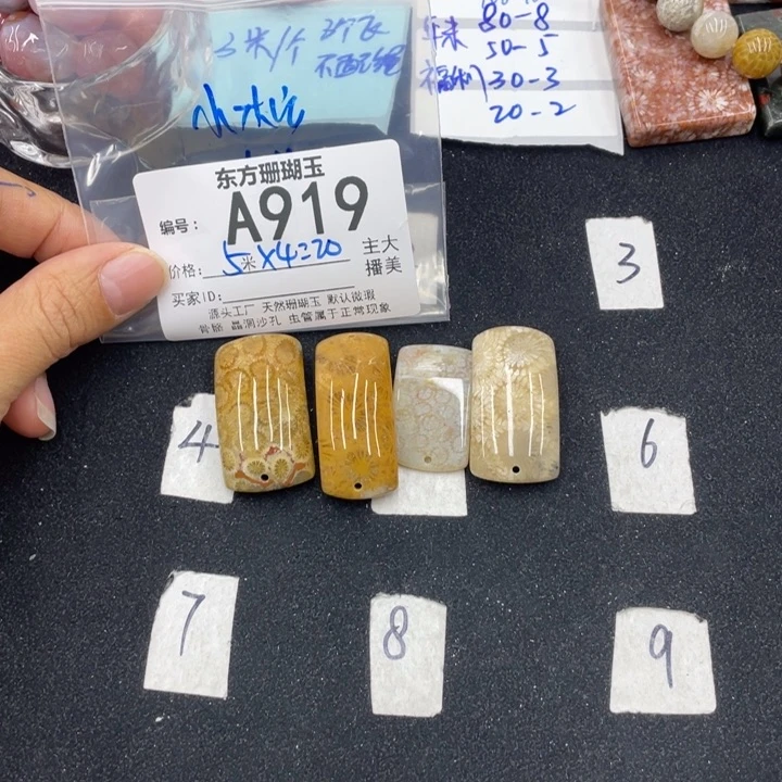 硅化珊瑚（珊瑚玉）颈饰合金小****～
