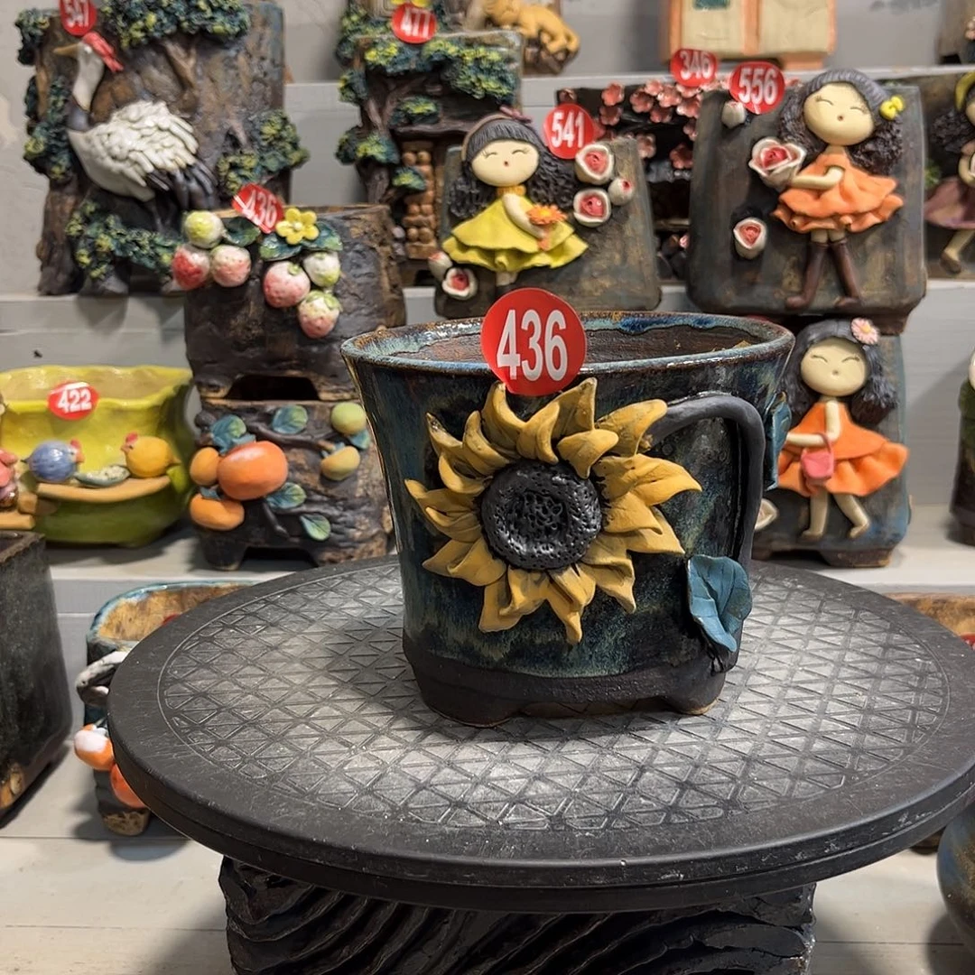 436 号陶然花器手工花盆