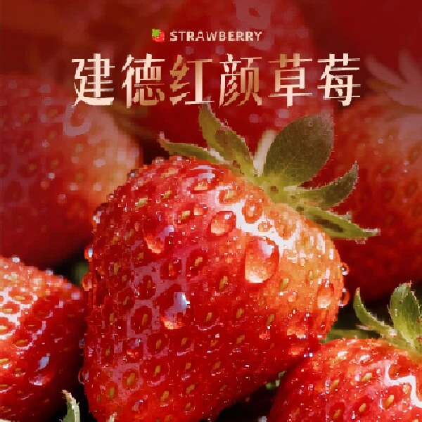 【建德直发】红颜草莓1斤两盒装-中果（坏果包赔）