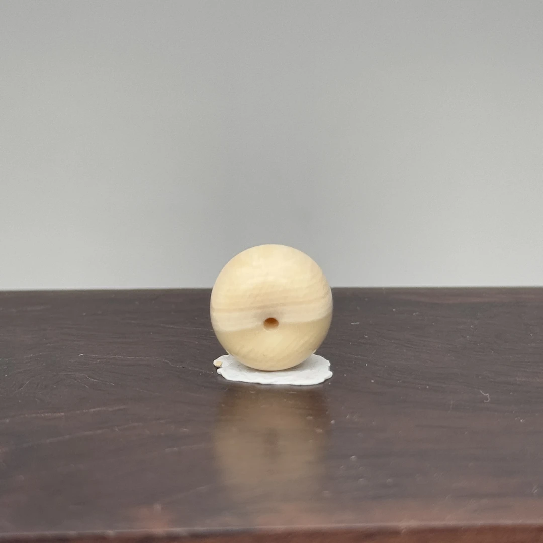 DEZHI/德志13*10mm2g小墩子平安扣吊坠天然猛犸牙F942