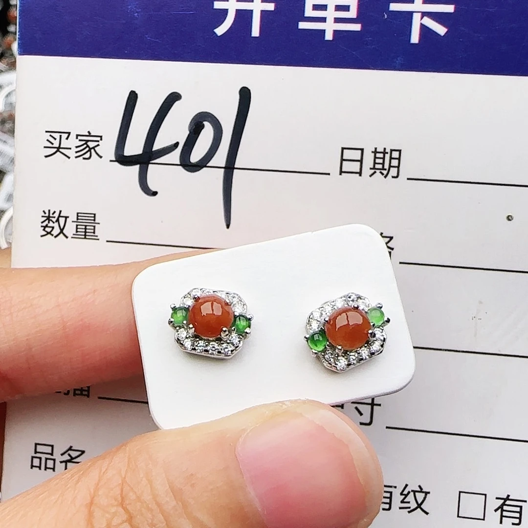 银S925镶嵌戒指翡翠戒指
