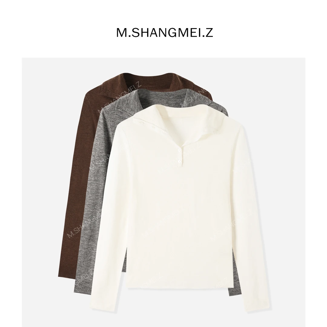 M.SHANGMEI.Z/沐熙【高领诗人】美大哥羊毛保暖针织打底衫X113347