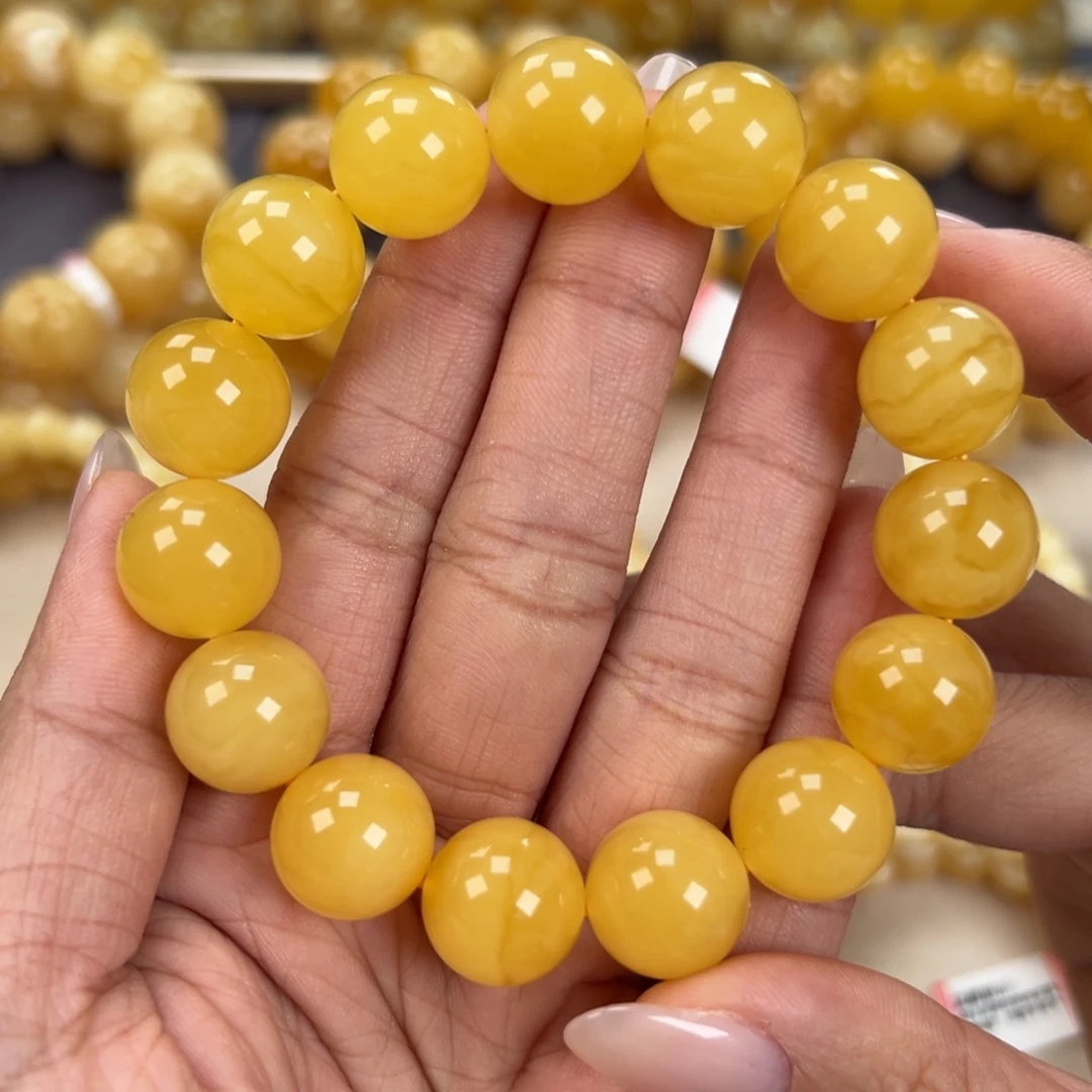 琥珀未镶嵌手链23.5克