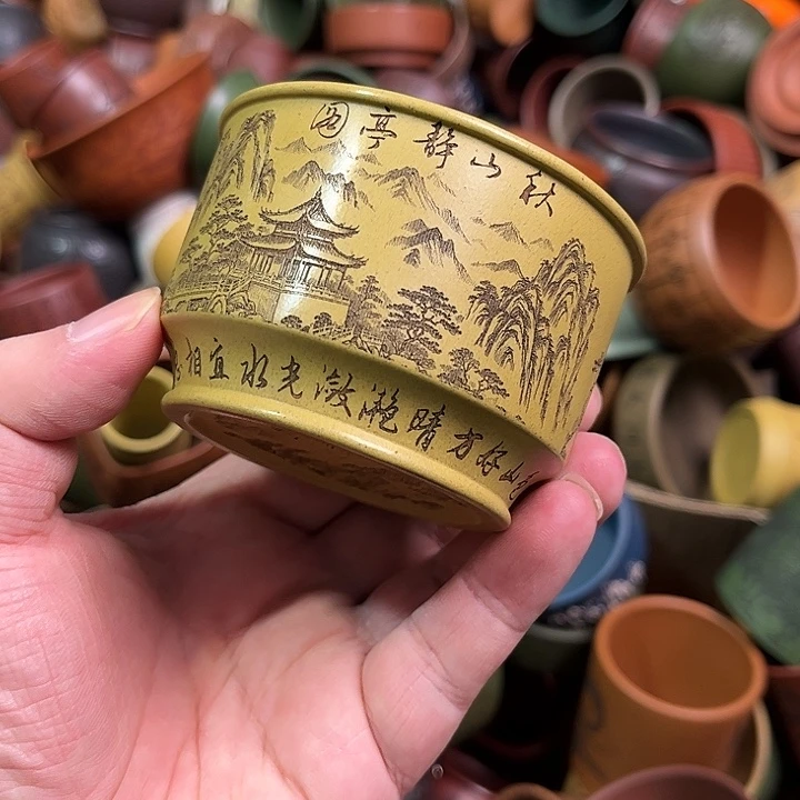 紫砂茶杯全手工紫砂主人杯