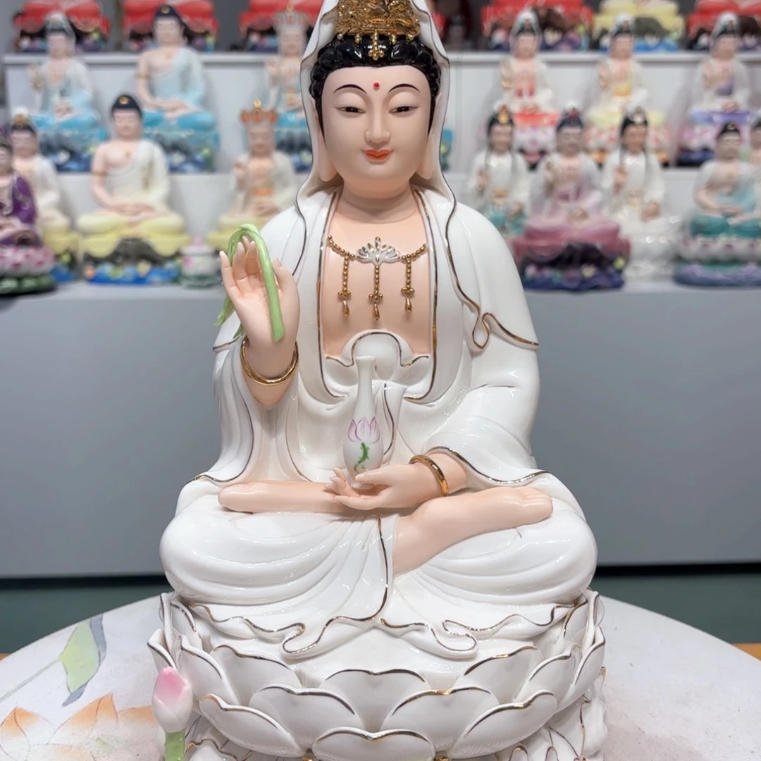 摆件瓷摆件观音12吋