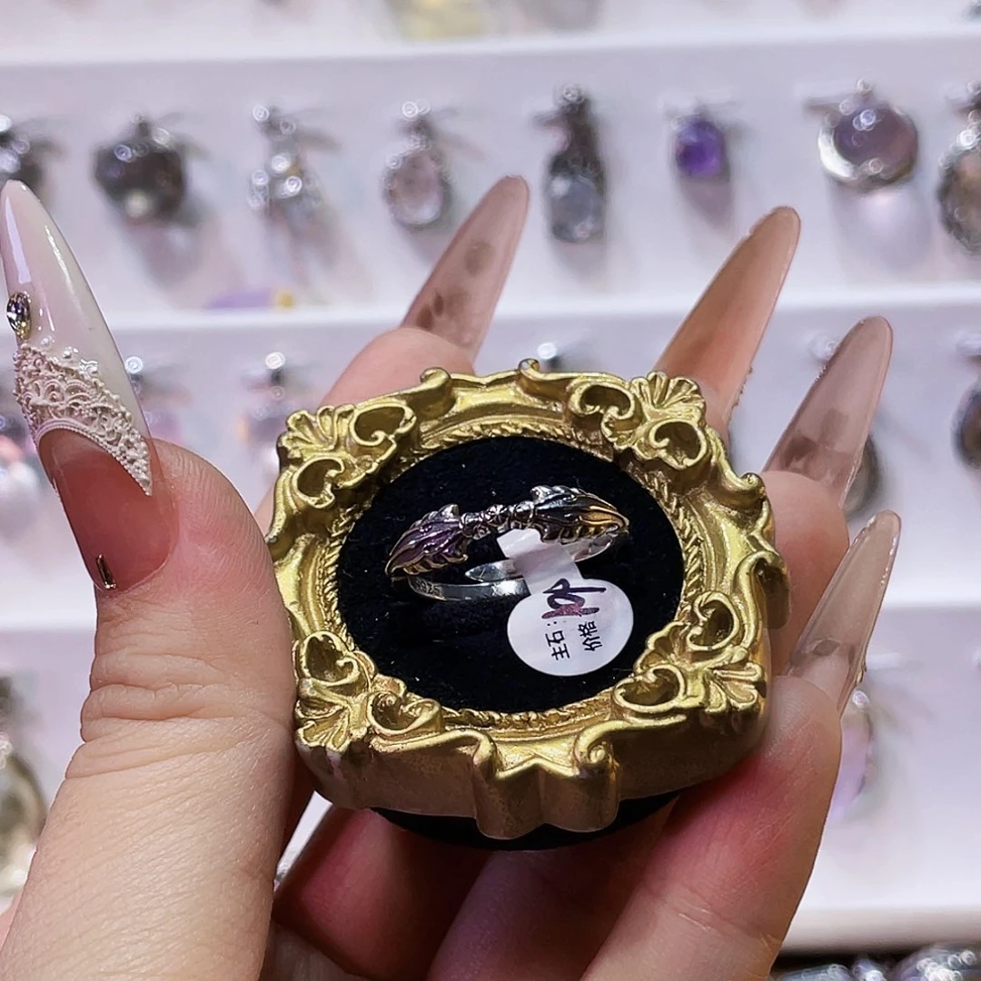 洛***。925银降魔杵银戒指