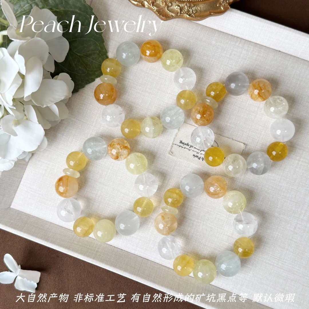 《秋》大颗粒萤石胶花手链G-A1504 多样性发一颜色微差