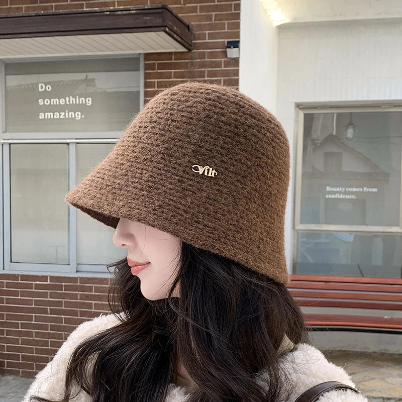 韩版新款时尚水桶帽秋冬防寒显脸小保暖帽个性护耳帽子