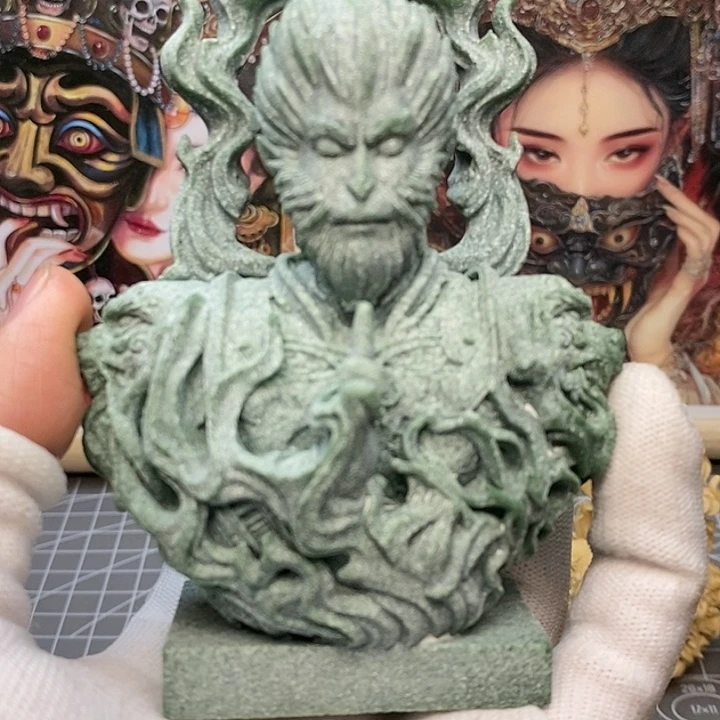 木青纱石黑悟空摆件