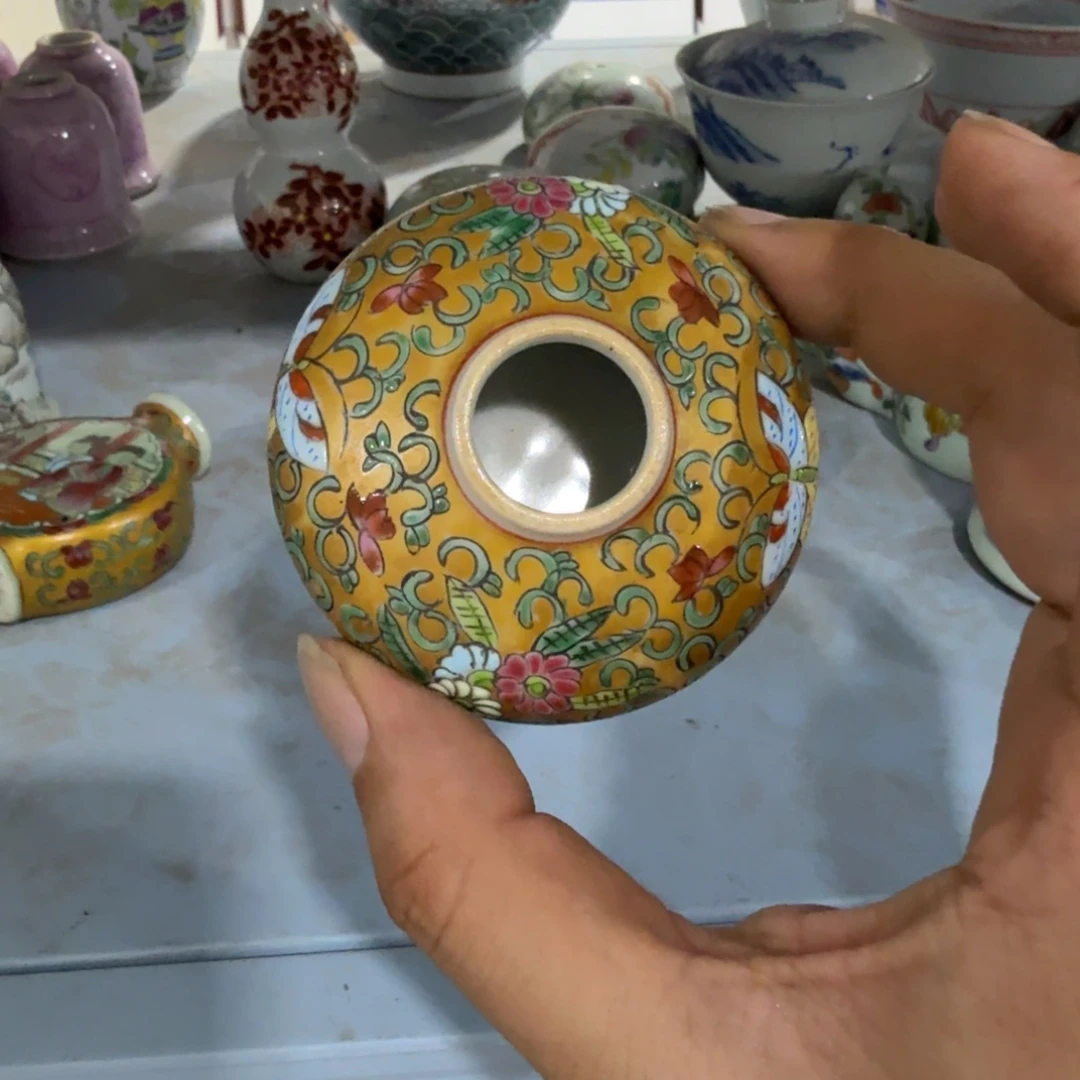 瓷片摆件手绘瓷器全部处理了
