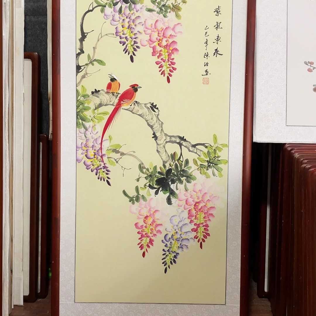 国画带框尺寸63*123厘米