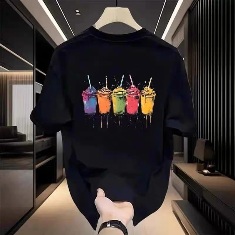 2025年夏季新款重磅全棉短袖T恤男宽松潮流痞帅高档半袖上衣男装