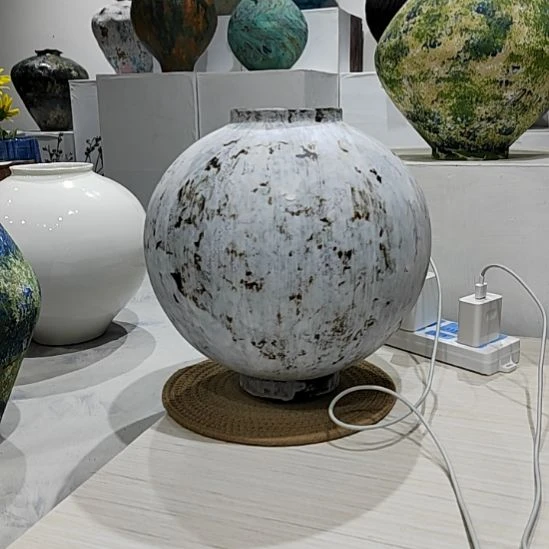 瓷片景德镇陶瓷手工花瓶高29口4